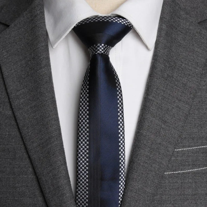 Mens Ties Luxurious Slim Necktie Stripe Tie Men Business Wedding Qme