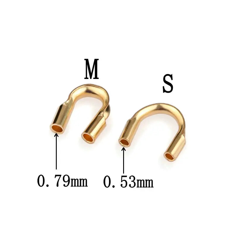 2019 New A Pair 5mm 14k Gold Filled Cord Clasps for Bracelet 14k Gold Filled End Clasps Necklace Connectors for Jewelry Making Qme