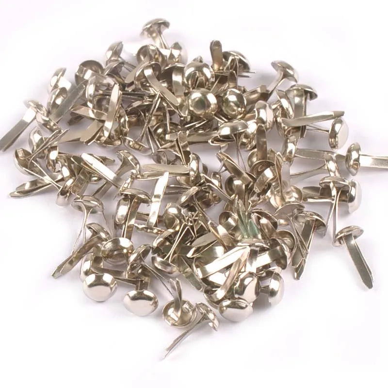 100Pcs Mix Round Brads Silver/golden Embellishments For Scrapbooking Metal Crafts Fastener Brad For Diy Decorations c2252 Qme