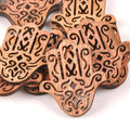 20pcs 43X49mm Natural Vintage Wood DIY Crafts For Hand Of Fatima Handmade Sewing Scrapbooking Handicraft Wooden Ornament M1609 Qme Default Title