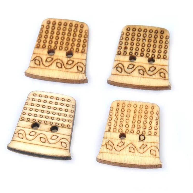 25pcs 18-30mm Natural Sewing Tool Wood Crafts DIY Scrapbooking For Wooden Ornament Home Decoration Sewing Accessories m0901x Qme MT0901-7