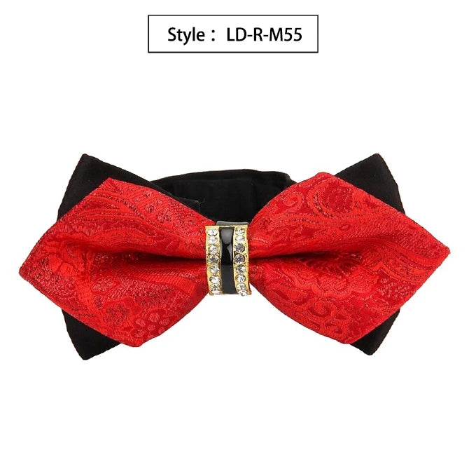 New Bowtie Groom Mens Colourful Plaid Cravat Gravata Fashion Male Butterfly Wedding Luxurious Bow Ties for Men Gift Accessories Qme LD-R-M55