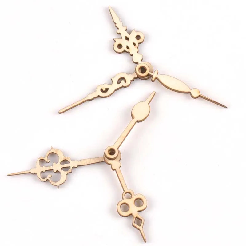 10pcs Wooden Crafts creativity Mixed Clock pointer Pattern Scrapbooking Crafts wood decoration for Home Decoration m2145 Qme