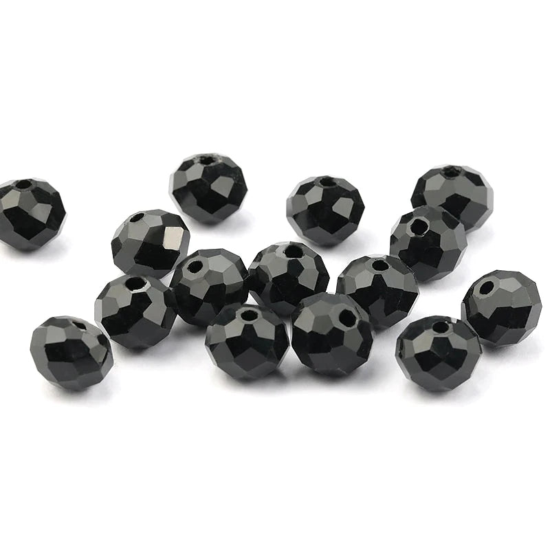 Wholesale Big Bag 4mm Faceted Crystal Beads Charms Rondelle Austria Glass Loose Beads Jewelry Beads for Jewelry Making 1500pcs Qme black