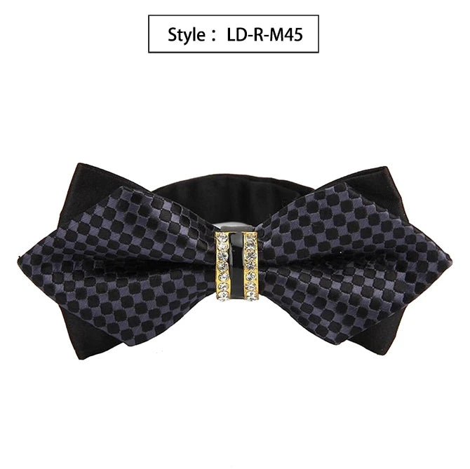 Bowtie Groom Mens Colourful Plaid Cravat Gravata Fashion Male
