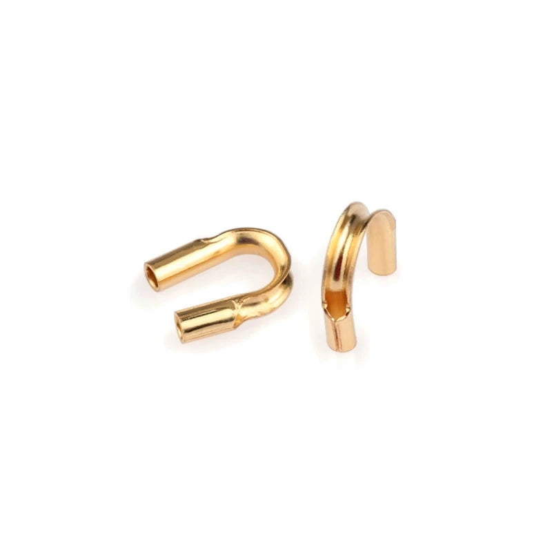 2019 New A Pair 5mm 14k Gold Filled Cord Clasps for Bracelet 14k Gold Filled End Clasps Necklace Connectors for Jewelry Making Qme