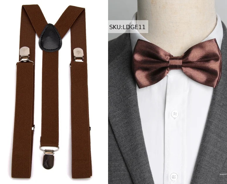 Suspenders Bow Tie Men Fashion Suspensorio Man Boy Women Bowtie