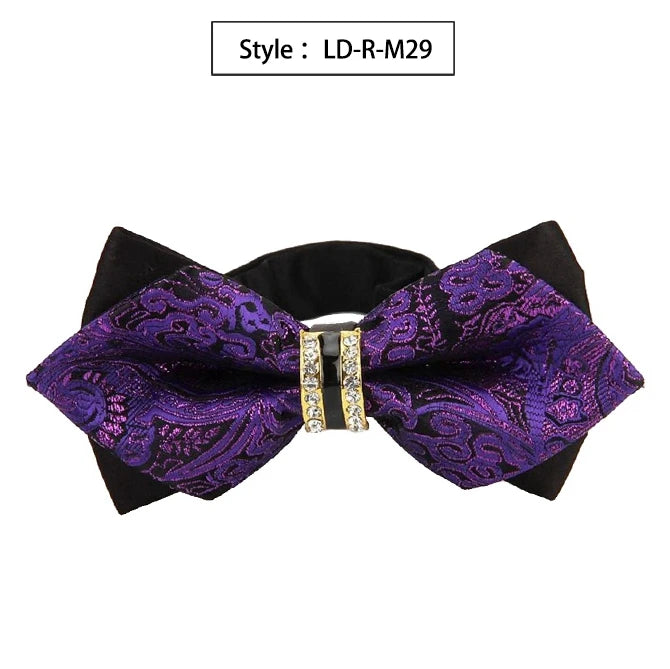 Bowtie Groom Mens Colourful Plaid Cravat Gravata Fashion Male