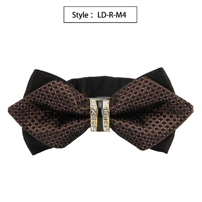 Bowtie Groom Mens Colourful Plaid Cravat Gravata Fashion Male
