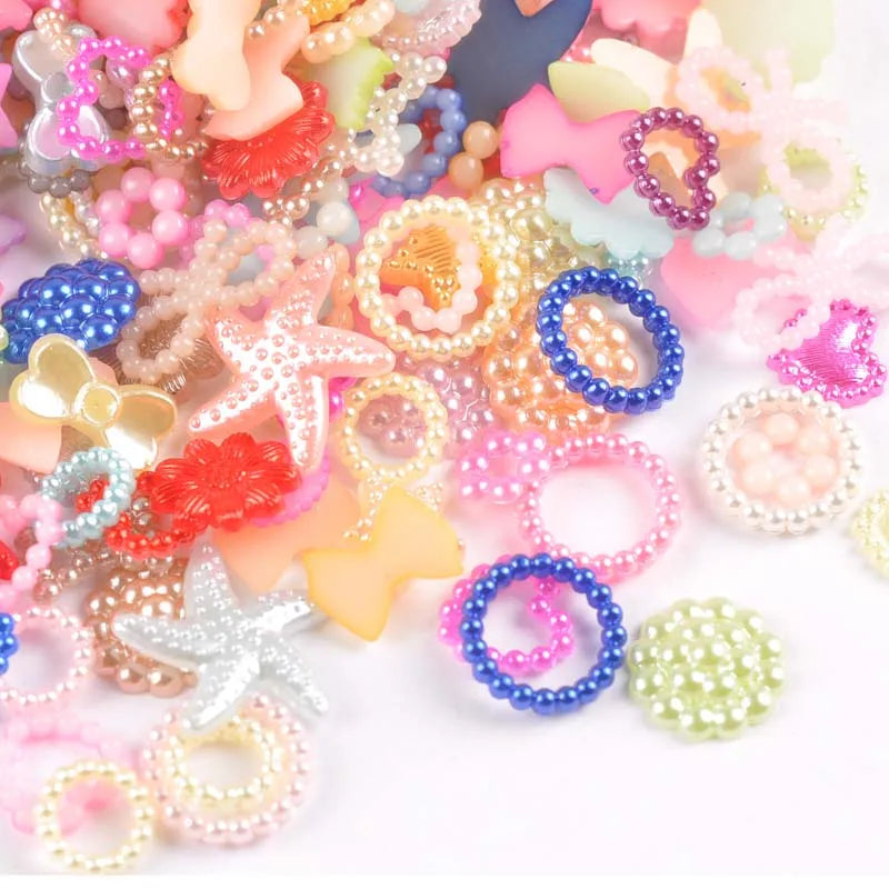 20-200Pcs Mixed Round Flatback Resin Cabochons Embellishments Scrapbooking Craft For Sewing Children Headwear YK0729 Qme