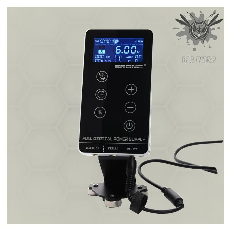 HUMMINGBIRD BRONC UPGRADE Tattoo Power Supply Touch Screen Intelligent Digital LCD Makeup Dual Set Qme