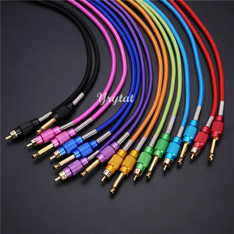 Tattoo Clip Cord RCA Power Cord 1.8M for Tattoo Machine Qme