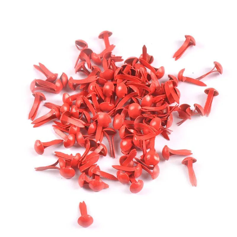 Mix Round Fastener Brads Embellishments For Scrapbook DIY Handmade Metal Crafts Accessories Shoes Decor 100pcs 5x10mm c2146 Qme