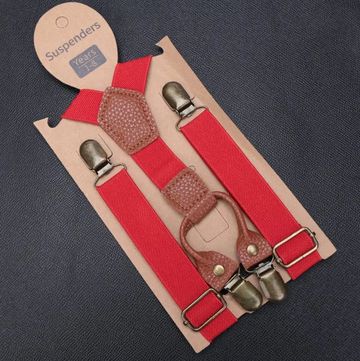 Kids Elastic Suspenders Lovely Children Matching Tuxedo Suit Unisex Qme YJ-85-M11