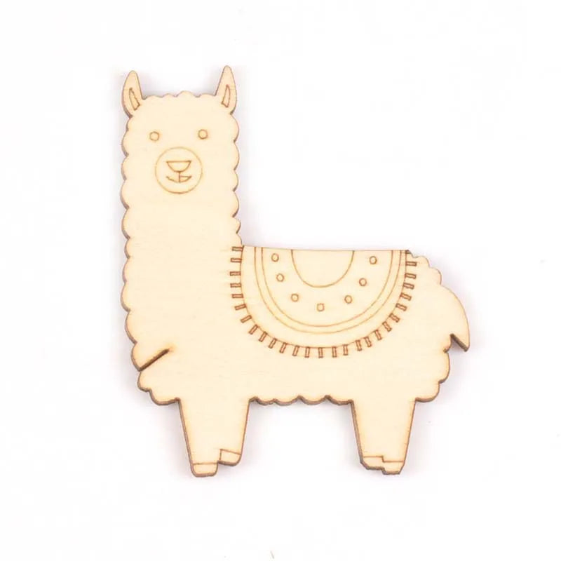 4Pcs Unfinished Dog/cat/alpaca/cactus Shape Wooden Bobbin Spools Cord Wire Sewing For Thread String Ribbons Trims 63-90mm m2158 Qme 1