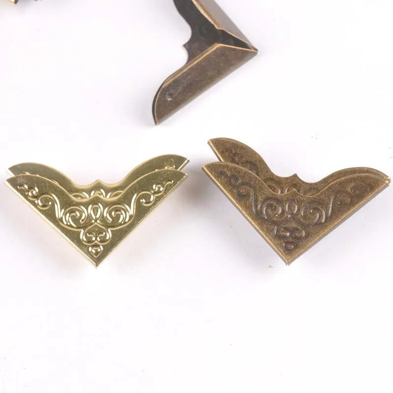 20Pcs Golden/Silver Flower Metal Book Corners For Menus Folders Photo Corner Protector Albums Menu Diy Crafts 30x30x4.5mm c2091 Qme