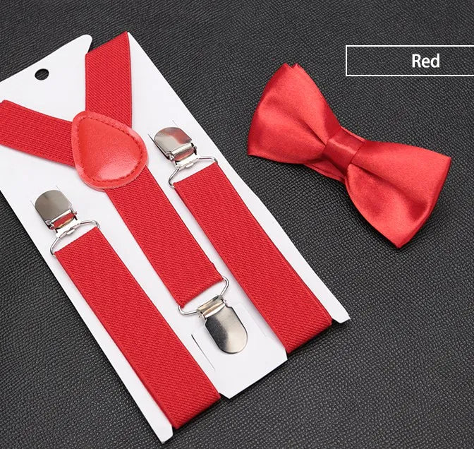 Kids Suspenders Bowtie Fashion Children Bow Tie Boys Braces Girls Qme LD-ETA18-1