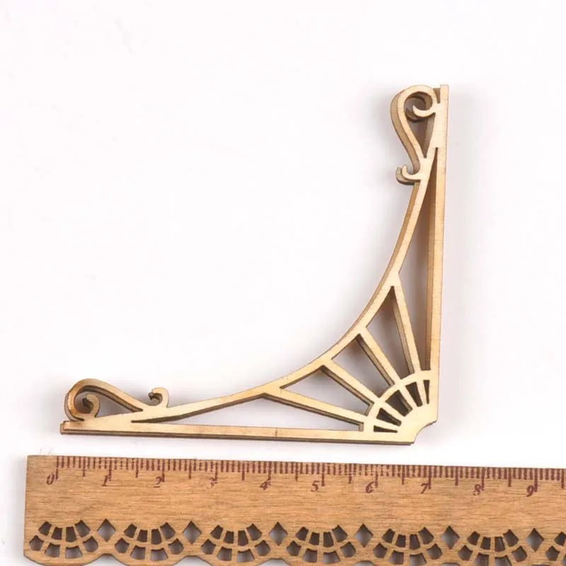 4pcs Mixed Book Corner Wooden Ornament For Home Decoration Crafts Scrapbooking Crafts Wood Album Corners Embellishment m2150 Qme 15