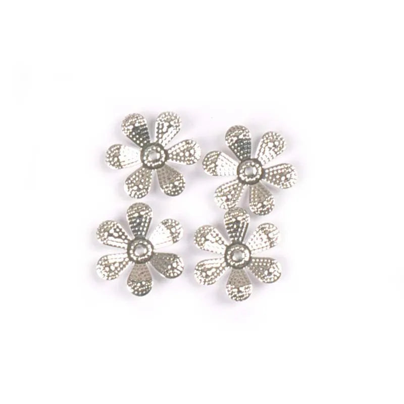 50Pcs 16mm Vintage Metal Crafts Filigree Flower Wraps Connectors Embellishments For Diy Handmade Scrapbooking Home Decor YK0741 Qme