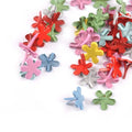 50pcs 12x14mm Mix Flower Pattern Brads Scrapbook Paper Crafting Embellishment Fastener Brad Metal Crafts For DIY Decor c2161 Qme Default Title