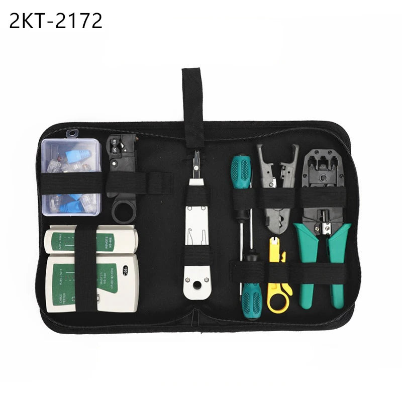 Network Cable Clamp Pliers Stripping Crimping Professional Tester Qme