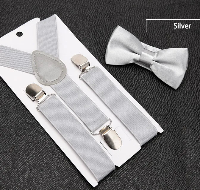 Kids Suspenders Bowtie Fashion Children Bow Tie Boys Braces Girls Qme LD-ETA18-2 1
