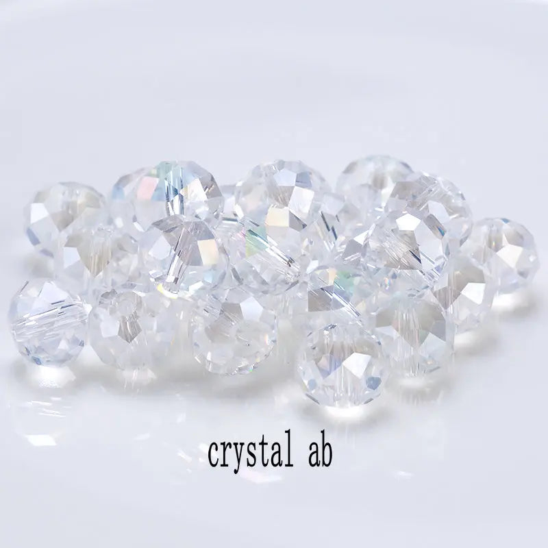 Wholesale Big Bag 4mm Faceted Crystal Beads Charms Rondelle Austria Glass Loose Beads Jewelry Beads for Jewelry Making 1500pcs Qme crystal ab