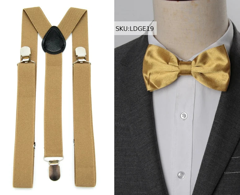 Suspenders Bow Tie Men Fashion Suspensorio Man Boy Women Bowtie