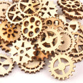 50Pcs 24mm Natural Unfinished Wooden Wheel Gear Shape For Handmade DIY Crafts Wood Slices Ornament Scrapbooking Home Decor m1683 Qme Default Title