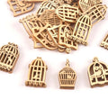 25pcs Wooden Crafts creativity hollow out birdcage Pattern Scrapbooking Crafts wood decoration for Home Decoration m0833X Qme Default Title