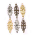10pcs 62x24mm Metal Crafts Filigree Wraps Connectors Antique Diy Embellishments For Scrapbooking Gift Supplies Home Decor YK0734 Qme mix