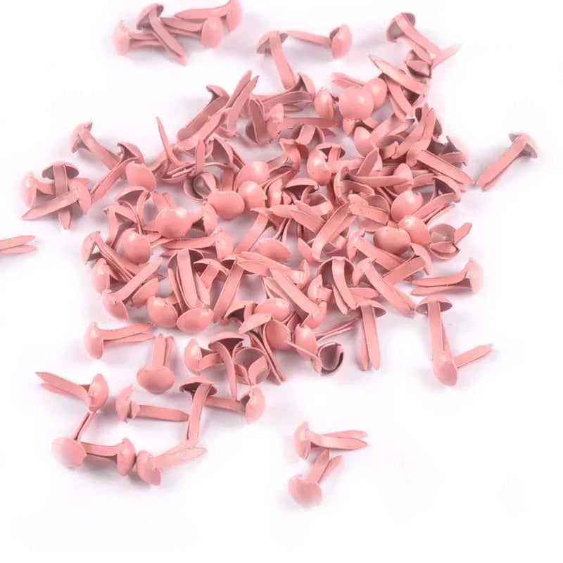 Mix Round Fastener Brads Embellishments For Scrapbook DIY Handmade Metal Crafts Accessories Shoes Decor 100pcs 5x10mm c2146 Qme