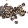 Bronze Four Brads Studs Spikes For Clothes Embellishment Scrapbook Home Decor Fastener DIY Metal Crafts Accessories 100Pcs c1917 Qme Default Title
