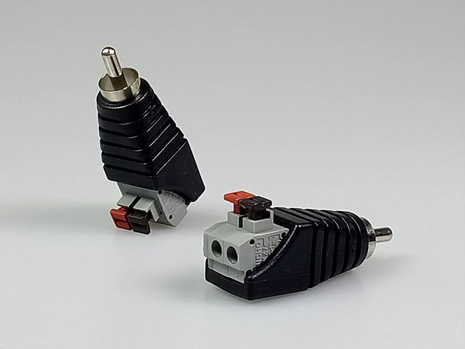 ESCAM 10pcs/lot RCA AV Balun Connector Plug Screw Terminal Pressed Type CAT5 to CCTV Camera Video Qme