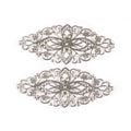 10Pcs Filigree Wraps Connectors Embellishments For Diy Scrapbooking Home Decor Gold/silver/Bronze Handmade Metal Crafts yk0745 Qme silver