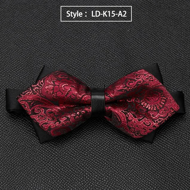 Mens Bowtie Quality Sale Necktie Fashion Formal Luxury Wedding Butterfly Cravat Ties for Men Shirt Business Gifts Accessories Qme LD-K15-A2