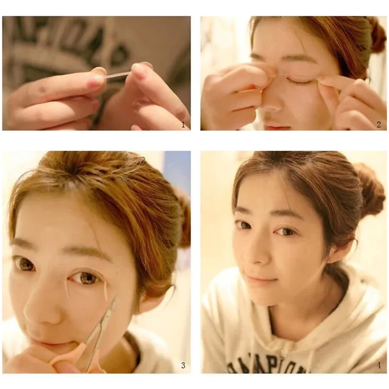 Invisible Double Eyelid Tape Fiber Magic Stickers Sided Strip Qme