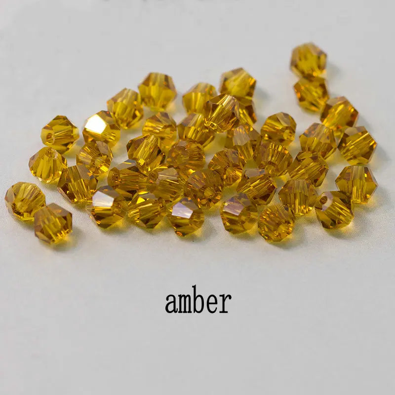 Fashion Bicone Beads Crystal Jewelry Charms Glass Loose Spacer DIY