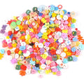 100pcs 10-40mm Mixed colour acrylic Buttons Decorative For Sewing Clothing DIY Crafts Scrapbooking acrylic Button m1895 Qme Default Title