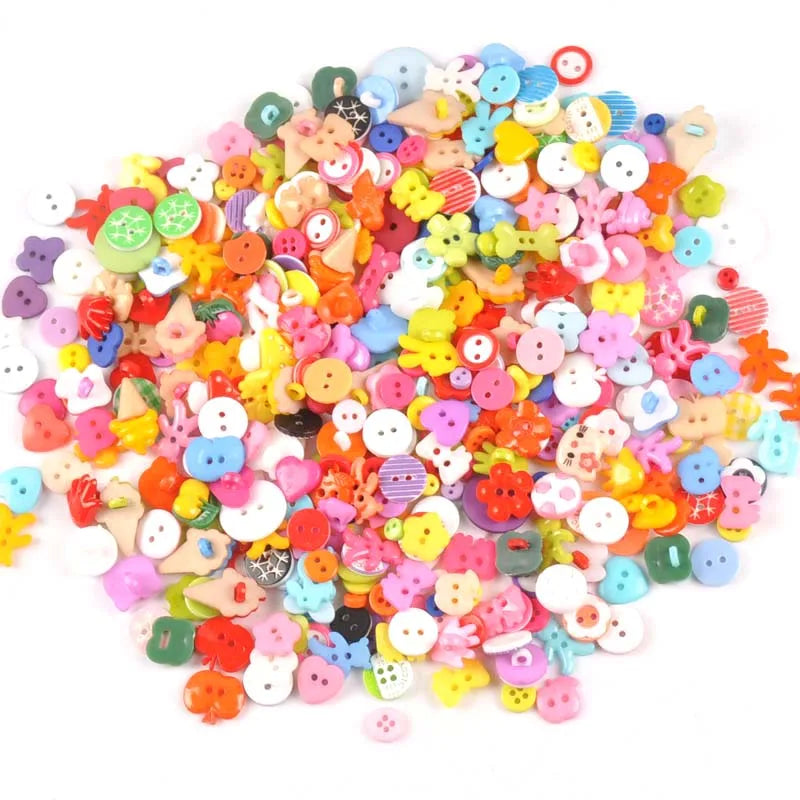 100pcs 10-40mm Mixed colour acrylic Buttons Decorative For Sewing Clothing DIY Crafts Scrapbooking acrylic Button m1895 Qme Default Title