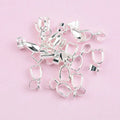 30pcs 4x15mm Copper Seeds Buckle Pendants Clasps Hooks Clips Bails Copper Connectors For DIY Handmade Jewelry Making 4 Colors Qme Silver