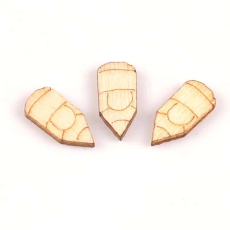 100Pcs Mini Mixed Shaped Wood DIY Crafts For Handmade Accessory Wooden Scrapbooking Embellishments Decor 5-12mm m1674 Qme