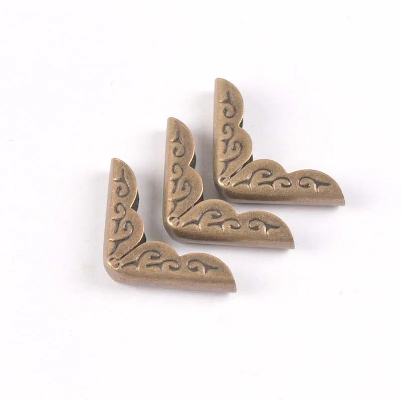 Mixed Flower Lace 50Pcs Corner Protector For Scrapbooking Accessories Diy Metal Albums Menus Book Corners 20x20x4mm c2203 Qme bronze