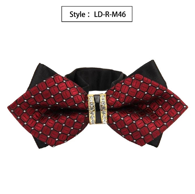Bowtie Groom Mens Colourful Plaid Cravat Gravata Fashion Male