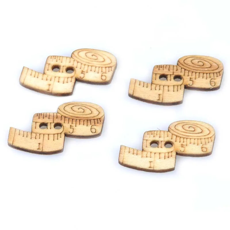 25pcs 18-30mm Natural Sewing Tool Wood Crafts DIY Scrapbooking For Wooden Ornament Home Decoration Sewing Accessories m0901x Qme MT0901-5