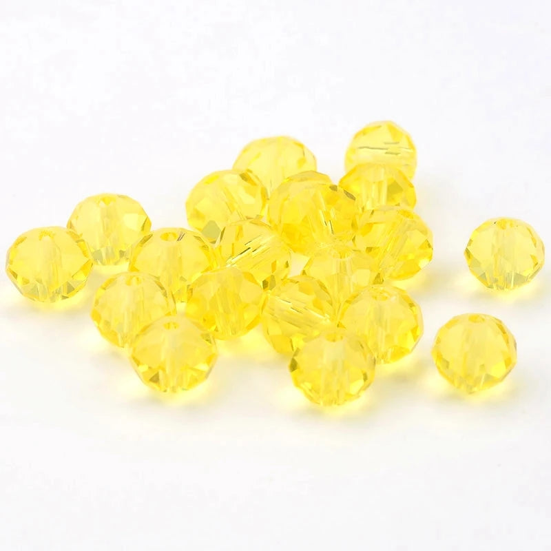 Wholesale Big Bag 4mm Faceted Crystal Beads Charms Rondelle Austria Glass Loose Beads Jewelry Beads for Jewelry Making 1500pcs Qme citrine