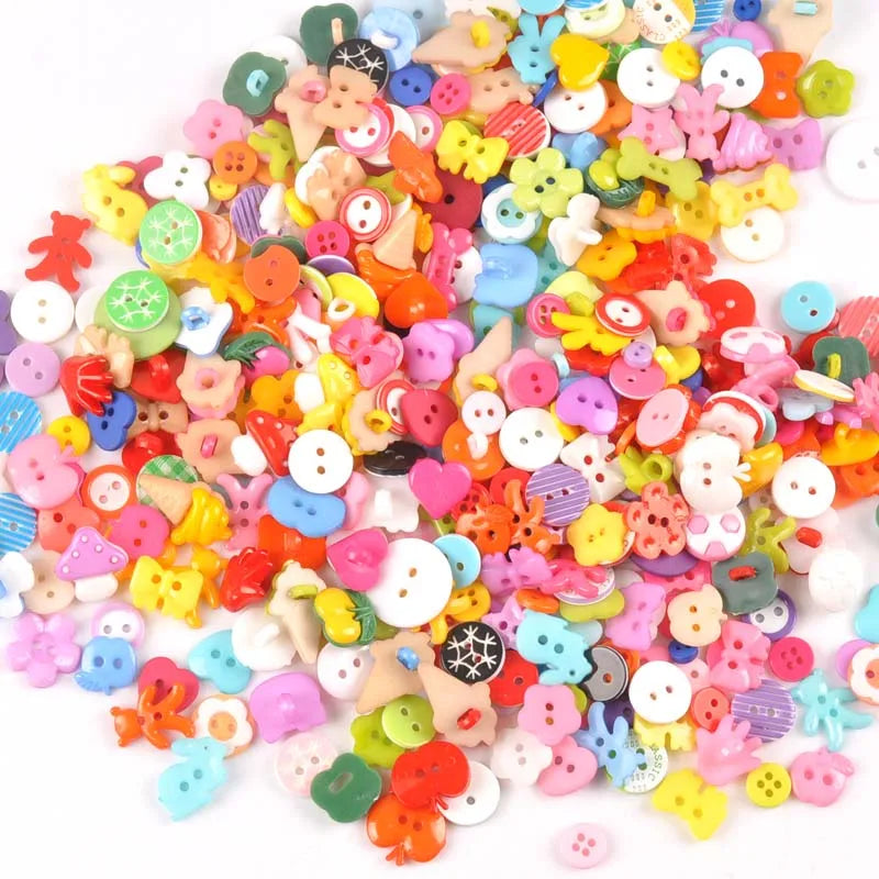 100pcs 10-40mm Mixed colour acrylic Buttons Decorative For Sewing Clothing DIY Crafts Scrapbooking acrylic Button m1895 Qme