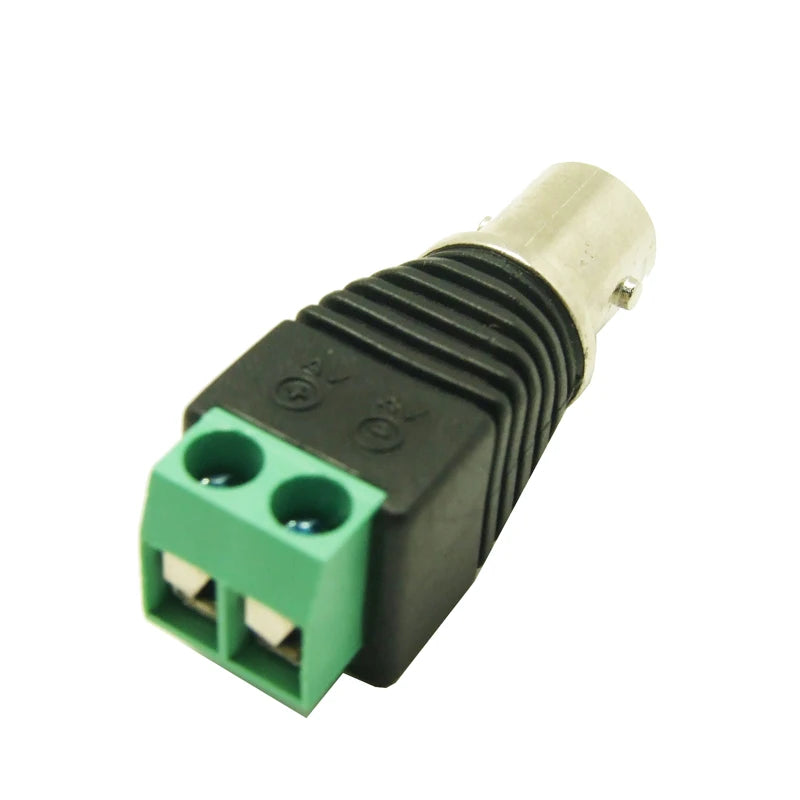 ESCAM 10pcs/lot Coax Cat5 Cat6 BNC female CCTV Connector, Jack Video Balun Connectors Female plug Qme