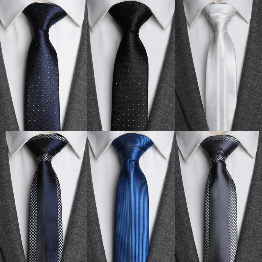 Mens Ties Luxurious Slim Necktie Stripe Tie Men Business Wedding Qme