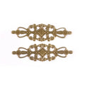 20Pcs 65x20mm Flower Filigree Wraps Connectors Embellishments For Diy Scrapbooking Home Decor Metal Crafts Accessories YK0744 Qme Bronze